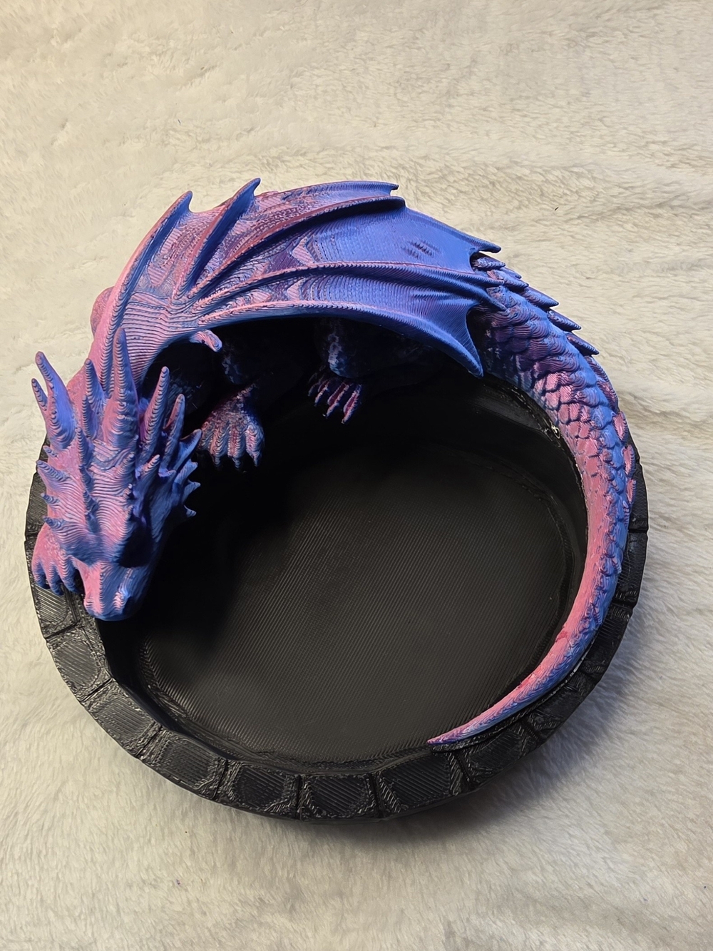 Blue & Pink Dragon Goth Trinket Jewelry Dish